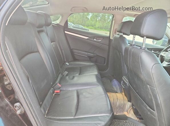 2HGFC1F93JH101545 2018 HONDA CIVIC Black უკანა სავარძლების ხედი