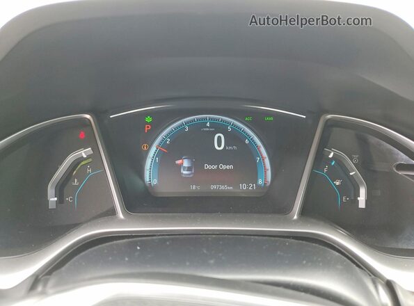 2HGFC1F97JH104092 2018 HONDA CIVIC White Вид щитка приладів