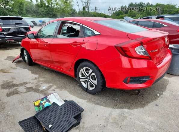 2HGFC2F50JH511593 2018 HONDA CIVIC Red Rear left