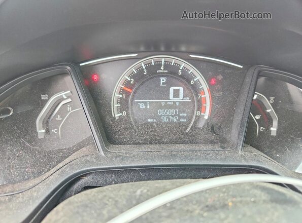 2HGFC2F51HH552955 2017 HONDA CIVIC Red Widok zestawu wskaźników