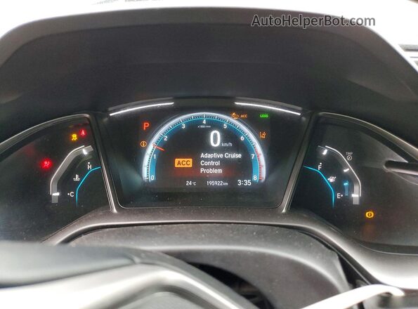 2HGFC2F51KH010052 2019 HONDA CIVIC Black ხელსაწყოთა პანელის ხედი