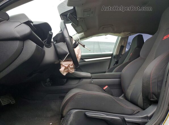 2HGFC2F51KH010052 2019 HONDA CIVIC Black წინა სალონის ხედი