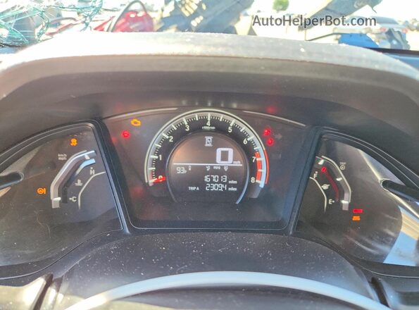 2HGFC2F52JH584576 2018 HONDA CIVIC Charcoal Vista del cuadro de instrumentos