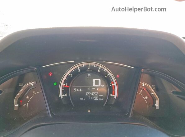 2HGFC2F53HH577582 2017 HONDA CIVIC Gray Instrument cluster view