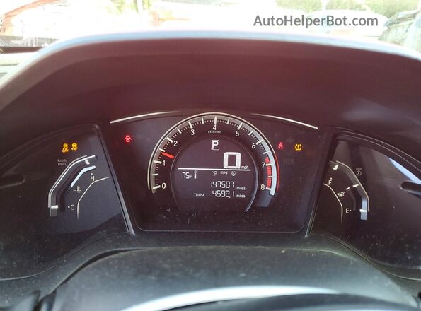 2HGFC2F54GH548428 2016 HONDA CIVIC Red Instrument cluster view