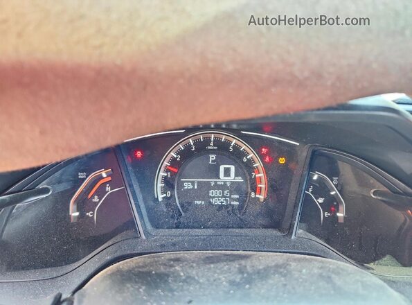 2HGFC2F55JH570235 2018 HONDA CIVIC White Instrument cluster view