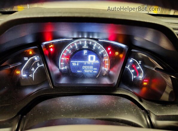 2HGFC2F57JH530870 2018 HONDA CIVIC Silver Instrument cluster view