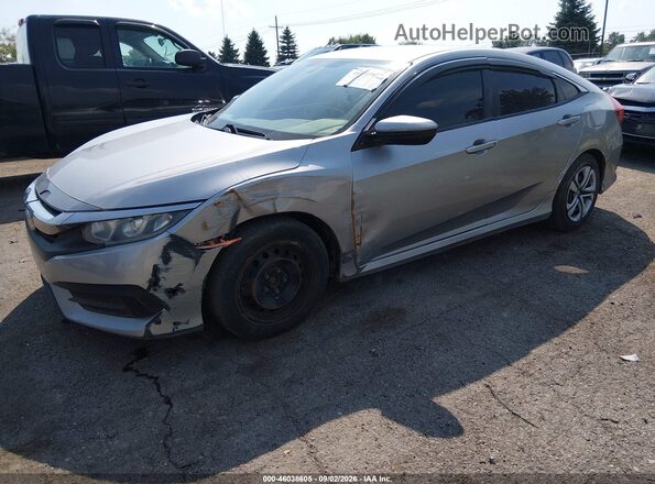 2HGFC2F57JH557552 2018 HONDA CIVIC Gray Առջևի ձախ երեք քառորդ տեսարան