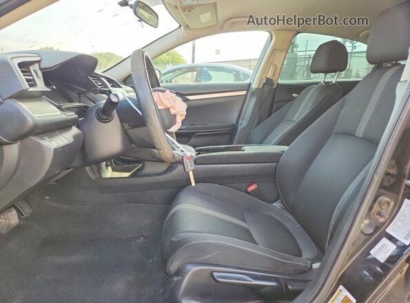 2HGFC2F58HH507379 2017 HONDA CIVIC Black Вид салону спереду