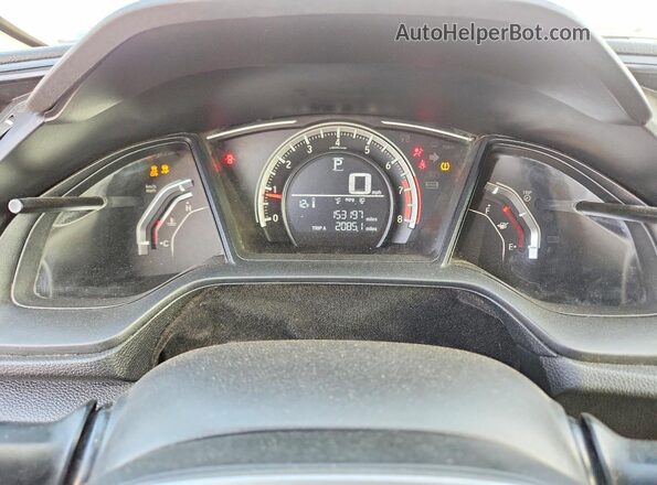 2HGFC2F58HH507379 2017 HONDA CIVIC Black Вид щитка приладів