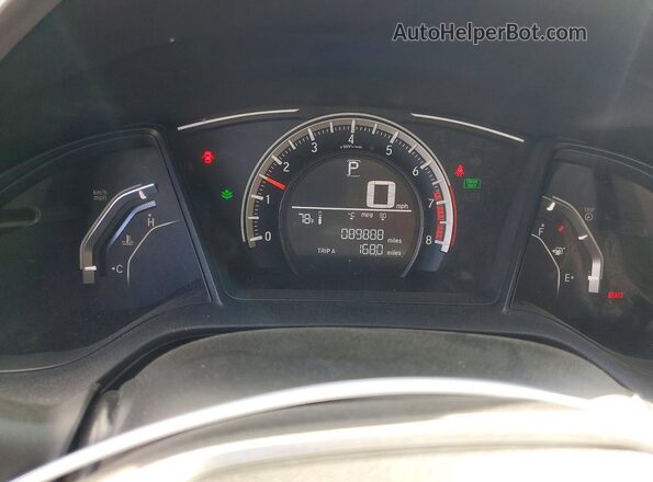 2HGFC2F59JH512595 2018 HONDA CIVIC Blue Instrument cluster view