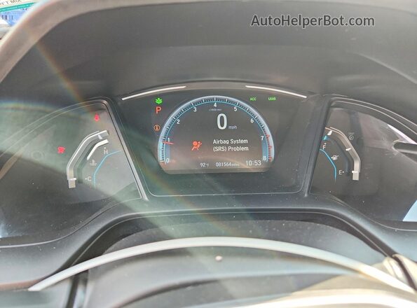2HGFC2F60KH527318 2019 HONDA CIVIC Синий Вид щитка приборов