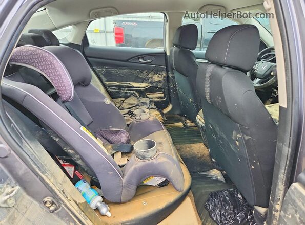 2HGFC2F61LH538913 2020 HONDA CIVIC Gray უკანა სავარძლების ხედი