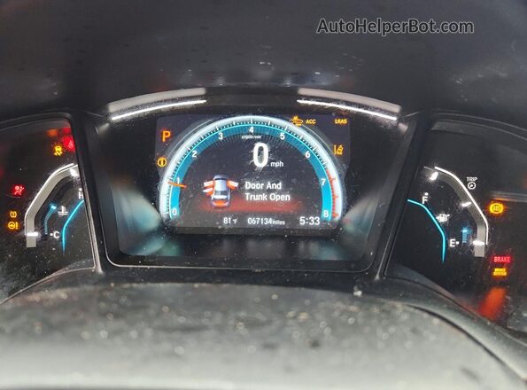 2HGFC2F61LH566713 2020 HONDA CIVIC Gray Вид щитка приладів