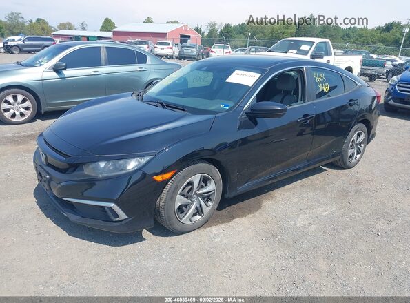 2HGFC2F62KH516112 2019 HONDA CIVIC Black წინა მარცხენა ხედი სამი მეოთხედიდან