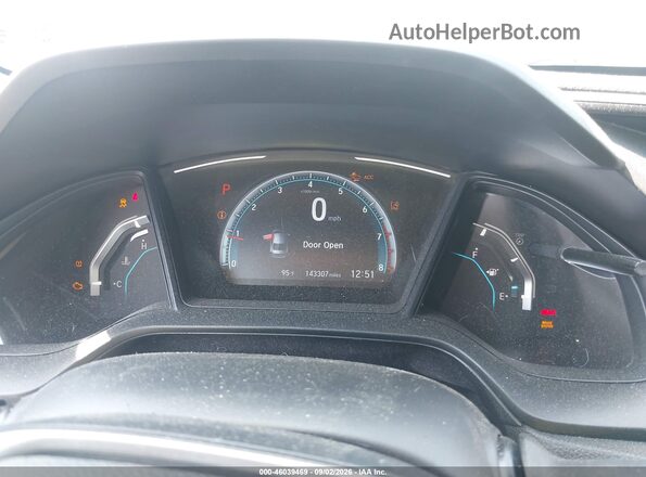 2HGFC2F62KH516112 2019 HONDA CIVIC Black უკანა სავარძლების ხედი