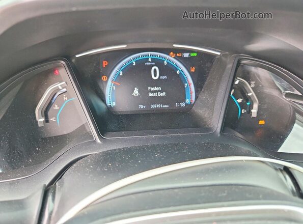 2HGFC2F64KH561312 2019 HONDA CIVIC Gray Widok zestawu wskaźników