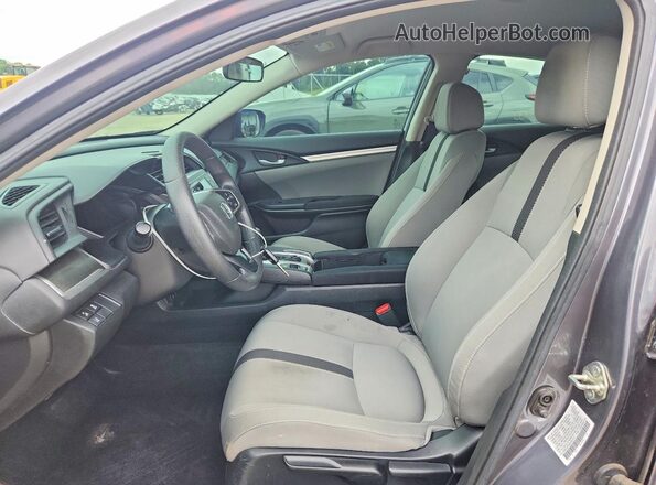 2HGFC2F64KH561312 2019 HONDA CIVIC Gray Widok wnętrza z przodu