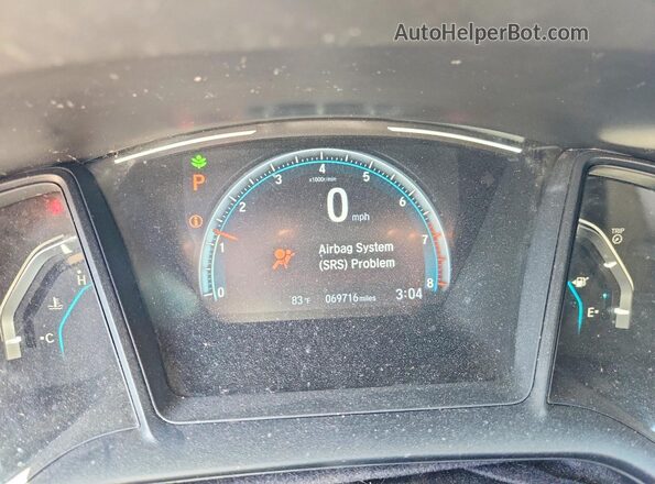 2HGFC2F64LH578600 2020 HONDA CIVIC Blue Вид щитка приладів