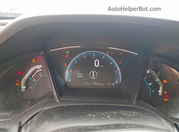2HGFC2F65LH562812 2020 HONDA CIVIC White ხელსაწყოთა პანელის ხედი