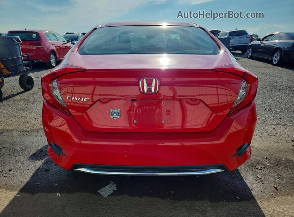 2HGFC2F66MH527603 2021 HONDA CIVIC Red Rear view