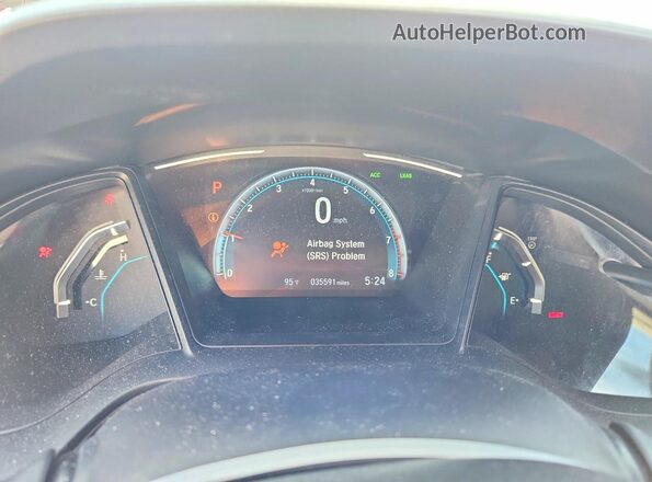 2HGFC2F66MH527603 2021 HONDA CIVIC Red Instrument cluster view
