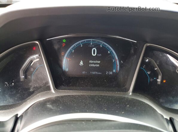 2HGFC2F70GH525830 2016 HONDA CIVIC Red Instrument cluster view