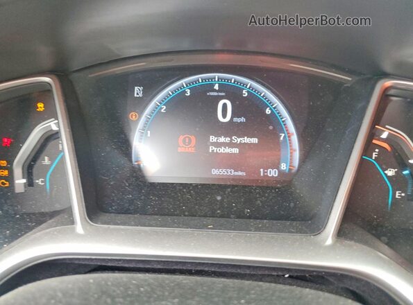 2HGFC2F70JH584920 2018 HONDA CIVIC Blue Instrument cluster view