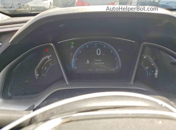 2HGFC2F74JH606367 2018 HONDA CIVIC Blue Instrument cluster view