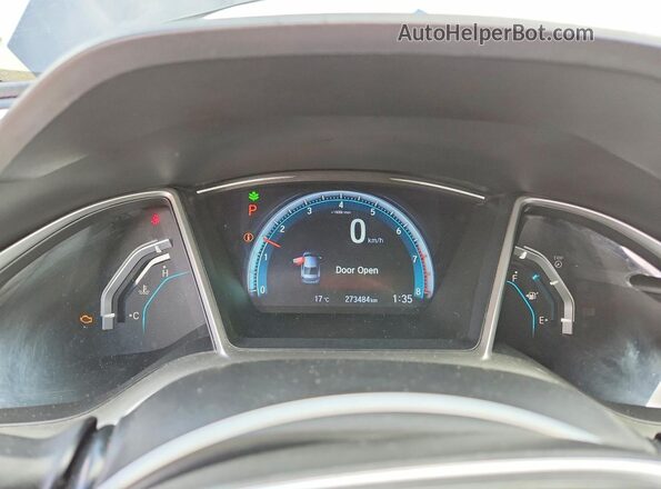 2HGFC2F78GH003544 2016 HONDA CIVIC Black Вид щитка приладів