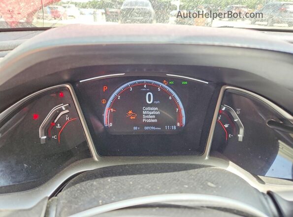 2HGFC2F80LH590969 2020 HONDA CIVIC Red Instrument cluster view