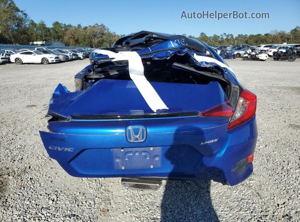 2HGFC2F81KH513624 2019 HONDA CIVIC Blue უკანა ხედი