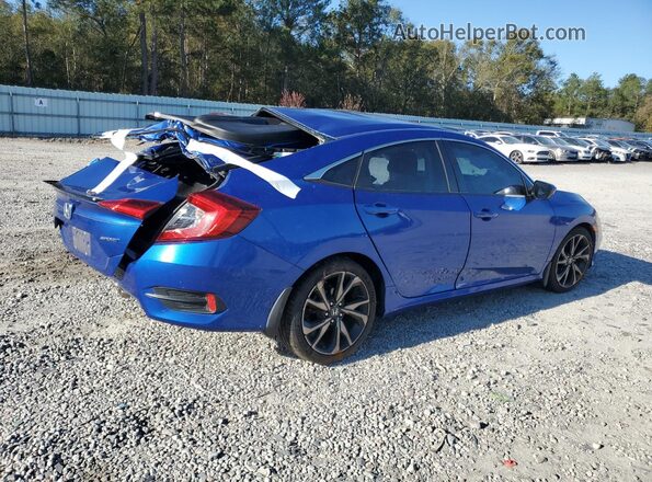 2HGFC2F81KH513624 2019 HONDA CIVIC Blue უკანა მარჯვენა