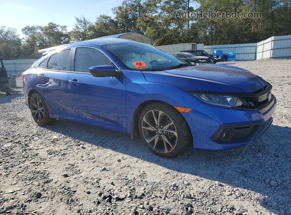2HGFC2F81KH513624 2019 HONDA CIVIC Blue წინა მარჯვენა