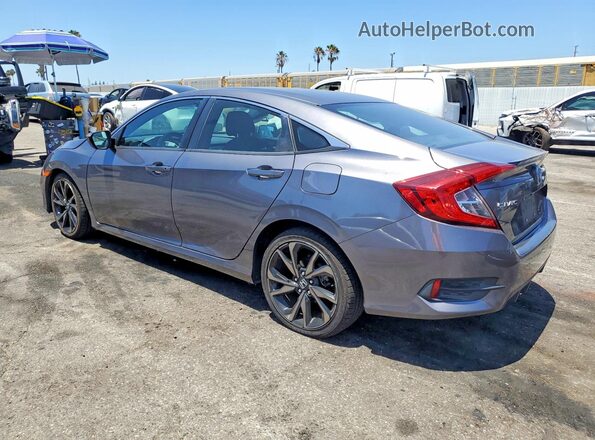 2HGFC2F81LH501300 2020 HONDA CIVIC Gray Trasero izquierdo