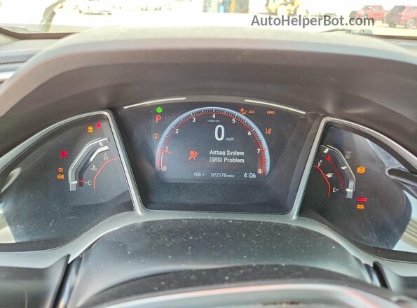 2HGFC2F82KH503703 2019 HONDA CIVIC White Widok zestawu wskaźników