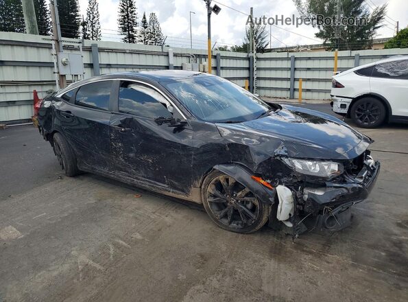 2HGFC2F83KH566874 2019 HONDA CIVIC Black Front right