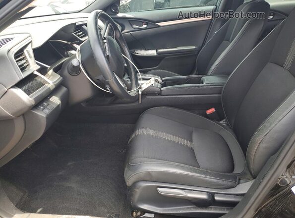 2HGFC2F83KH566874 2019 HONDA CIVIC Black Front interior view