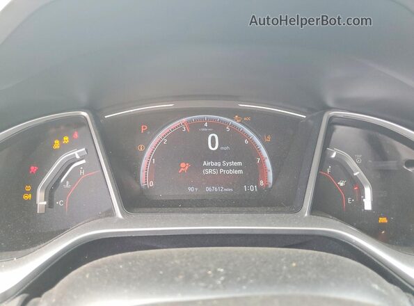 2HGFC2F84KH561425 2019 HONDA CIVIC Gray Vista del cuadro de instrumentos