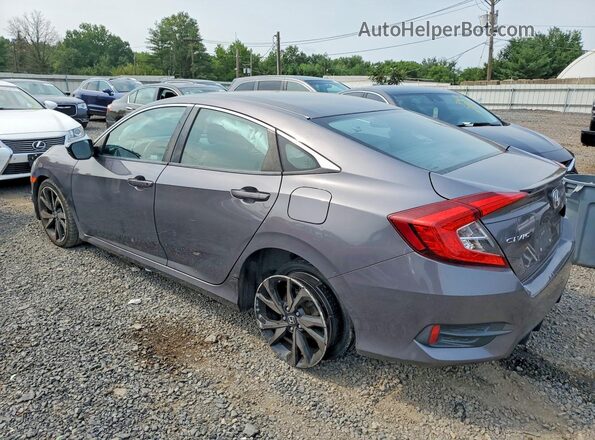 2HGFC2F84KH561425 2019 HONDA CIVIC Gray Trasero izquierdo