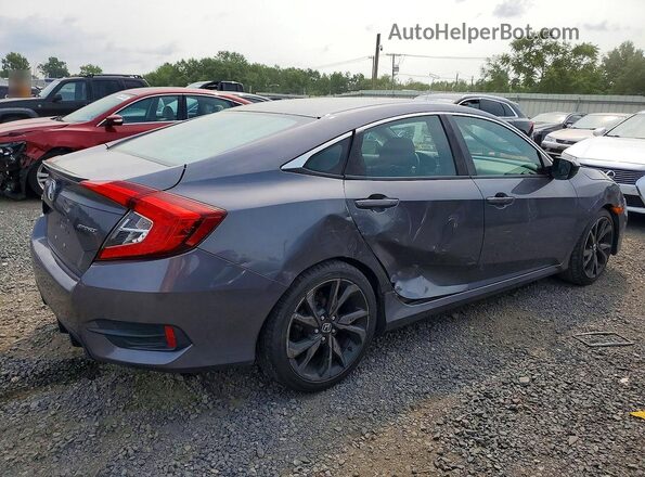 2HGFC2F84KH561425 2019 HONDA CIVIC Gray Trasero derecho