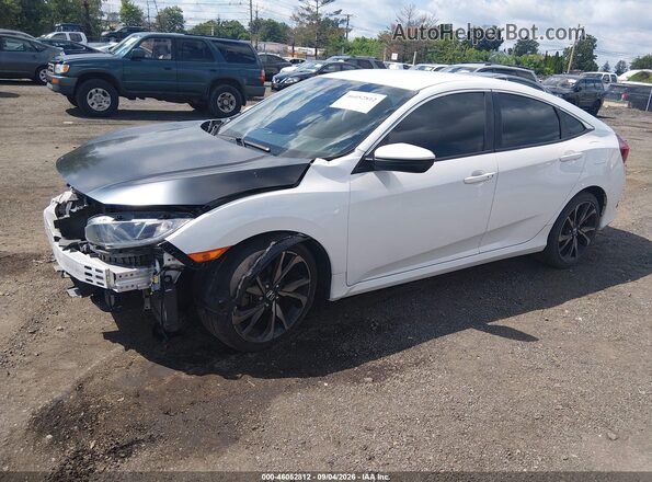 2HGFC2F84MH533613 2021 HONDA CIVIC White Առջևի ձախ երեք քառորդ տեսարան