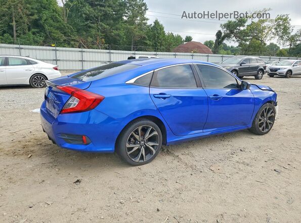 2HGFC2F86KH586469 2019 HONDA CIVIC Blue Հետևի աջ