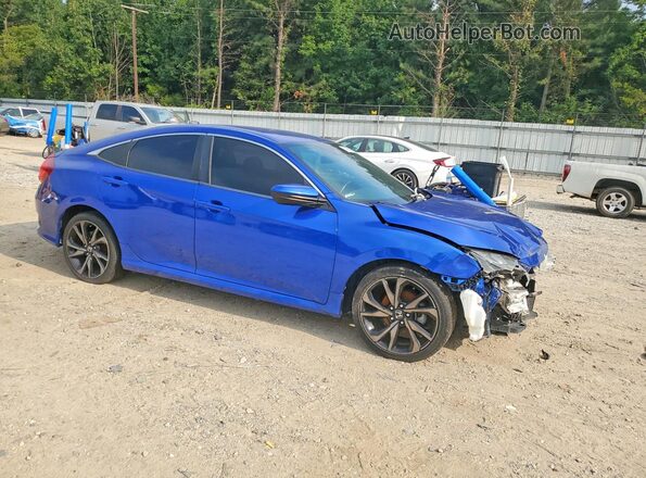 2HGFC2F86KH586469 2019 HONDA CIVIC Blue Առջևի աջ