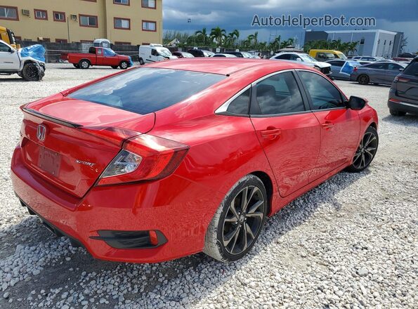 2HGFC2F86MH519003 2021 HONDA CIVIC Red Tył prawy