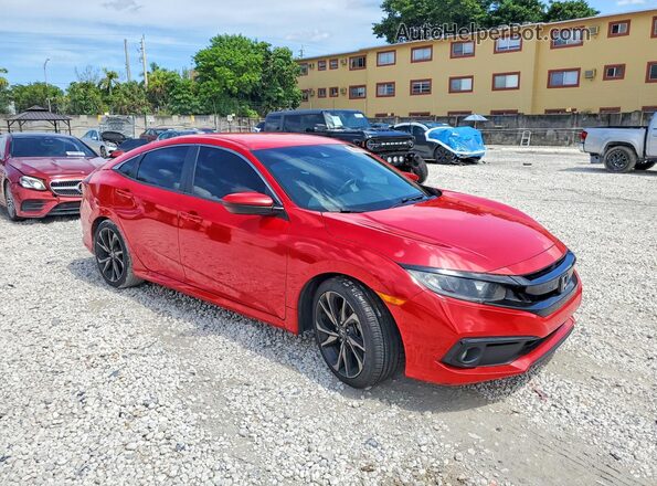 2HGFC2F86MH519003 2021 HONDA CIVIC Red Przód prawy