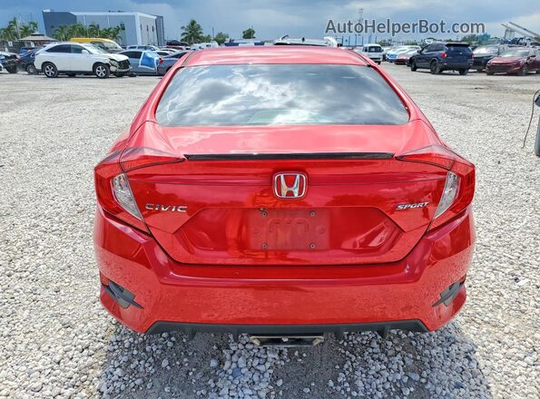 2HGFC2F86MH519003 2021 HONDA CIVIC Red Widok z tyłu