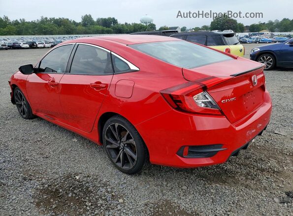 2HGFC2F88KH536298 2019 HONDA CIVIC Red Rear left