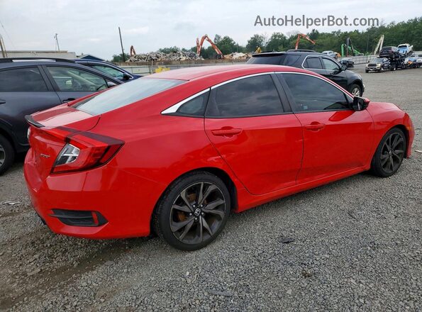 2HGFC2F88KH536298 2019 HONDA CIVIC Red Rear right