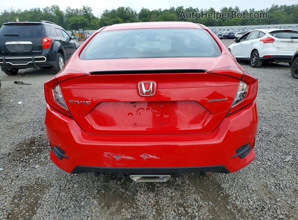 2HGFC2F88KH536298 2019 HONDA CIVIC Red Rear view
